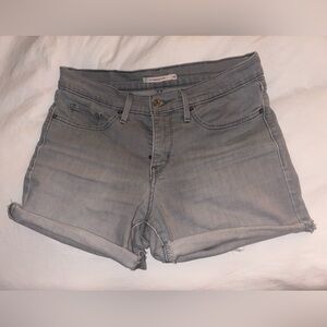 Levi's Light Gray Jean Shorts